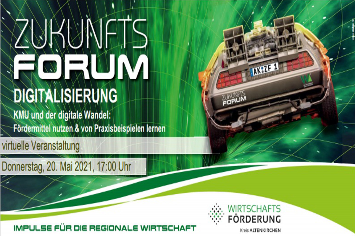 Die Wirtschaftsfrderung Kreis Altenkirchen ldt zum zweiten Zukunftsforum ein. Flyer: Wirtschaftsfrderung