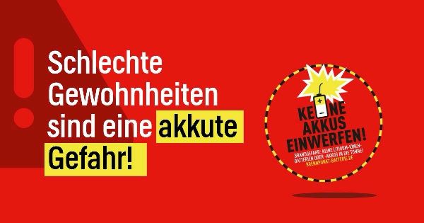 Lithium-Ionen-Batterien und -Akkus sind brandgefhrlich