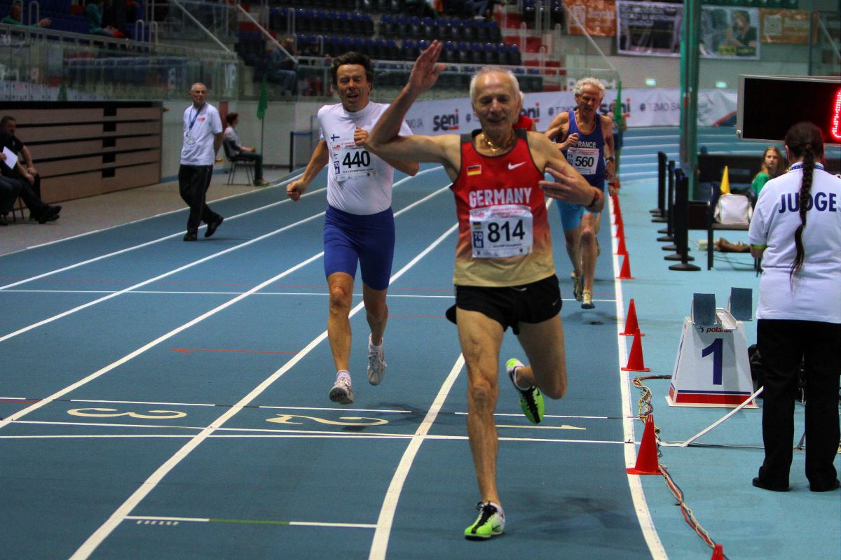 Mal wieder hat Friedhelm Adorf (hier bei der Hallen-EM im polnischen Torun im Jahr 2015) eine deutsche Staffel als Schlusslufer zu Gold gefhrt. (Foto: privat)