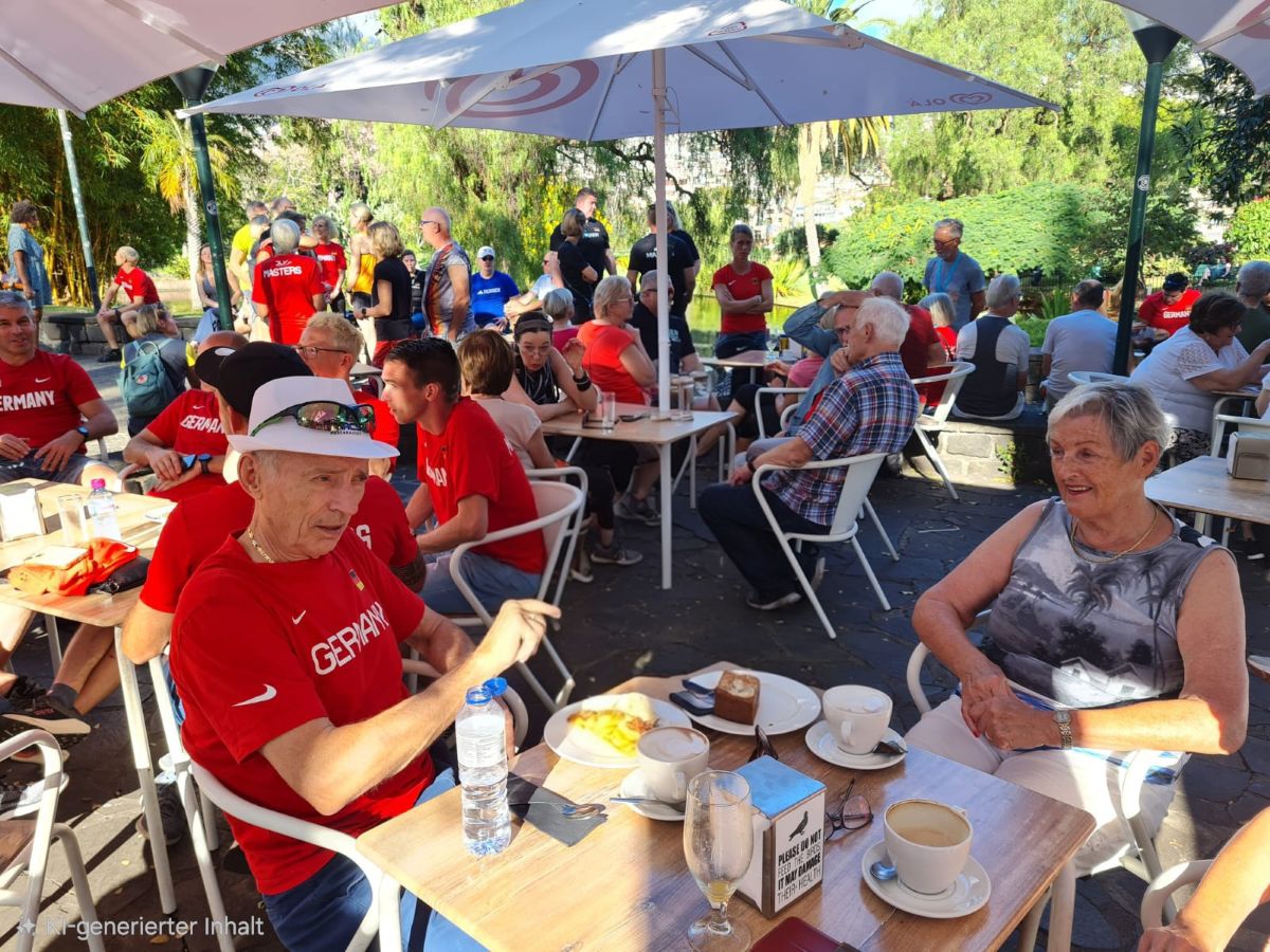 Mach mal Pause vom Sport: Auch einem Besuch in einem Café sind Eleonore und Friedhelm Adorf nicht abgeneigt. (Foto: privat)