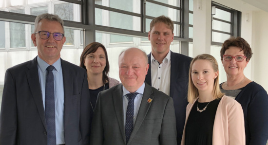 Prsentierten die ISB-Frderergebnisse 2018 im Landkreis Altenkirchen: (von links) Ulrich Dexheimer, Iris Scharenberg-Henrich, Landrat Michael Lieber, Lars Kober, Julia Schmidt und Petra Lauterbach. (Foto: ISB)