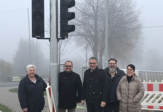 Monika Keler, Udo Schtz, MdL Hendrik Herin, Hans-Jrgen Frensch und Susanne Bayer informierten sich vor Ort ber den Baufortschritt.(Foto: privat)