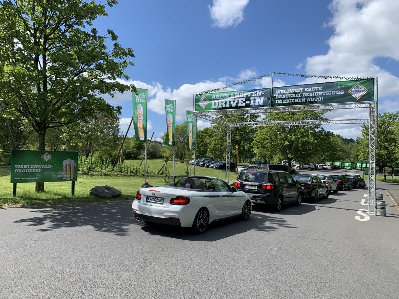 Aromahopfen-Drive-In. Foto: Westerwald-Brauerei