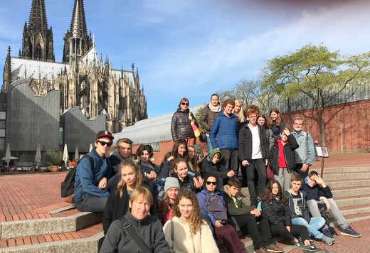 Besuch in der Domstadt: Die deutschen und russischen Schler in Kln. (Foto: Privates Gymnasium Marienstatt)