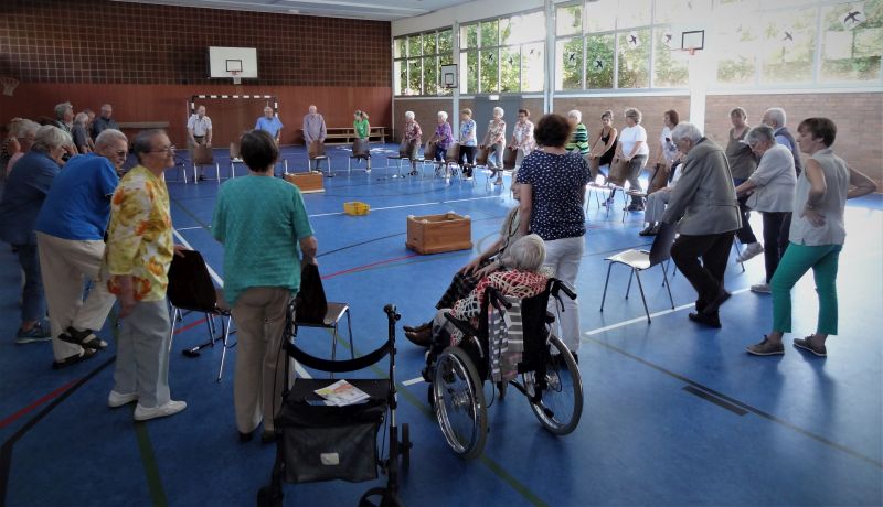 So war das bei einer frheren bungseinheit mit der AOK im Buchfinkenzentrum. Foto: Uli Schmidt