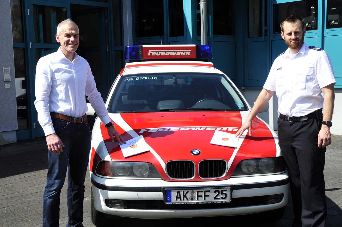 Fred Jngerich (li) und Wehrleiter Bjrn Strz. (Foto: kk)