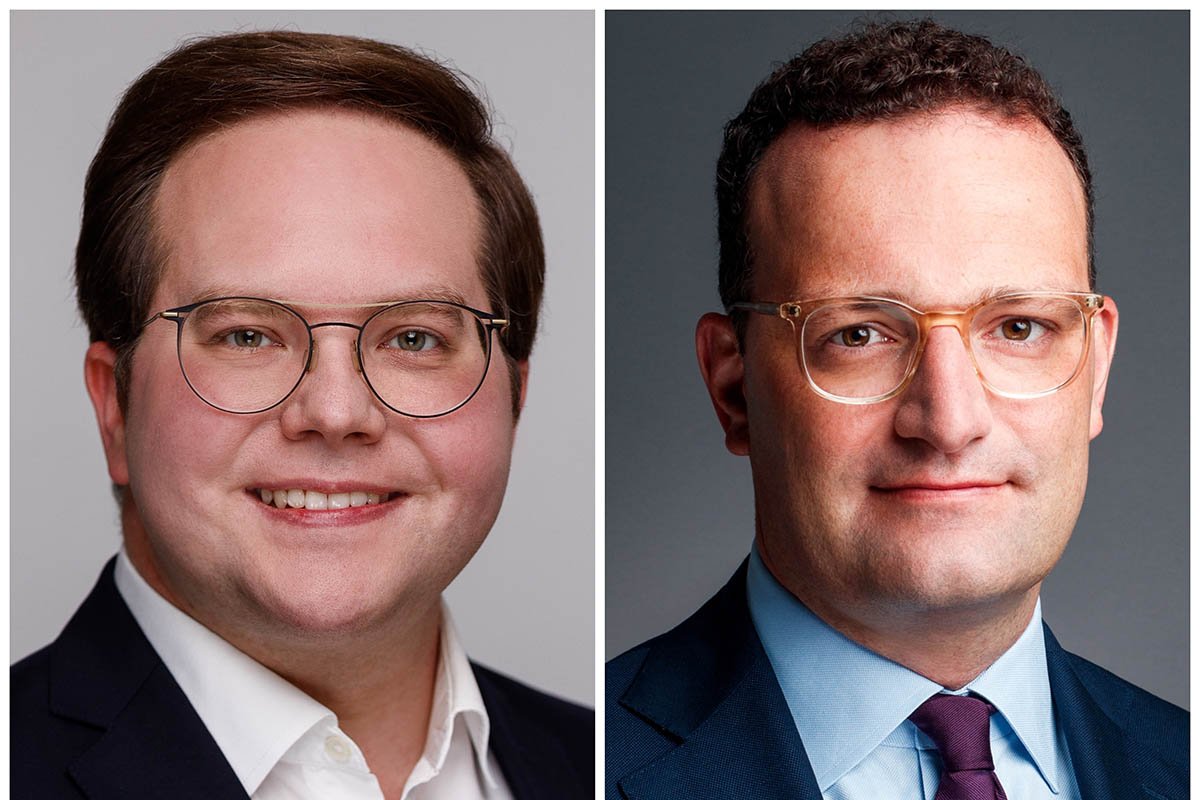 CDU-Landtagskandidat Pascal Badziong (l.) freut sich auf Bundesgesundheitsminister Jens Spahn (r.) als kompetenten Gast im Webtalk . Foto: privat