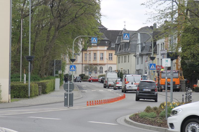 Der mittlere Bereich der Bahnhofstrae wird ab 20.April 2020 fr zwei Wochen gesperrt. Es werden geotechnische Untersuchungen durchgefhrt. Foto: Pressedienst VG Montabaur