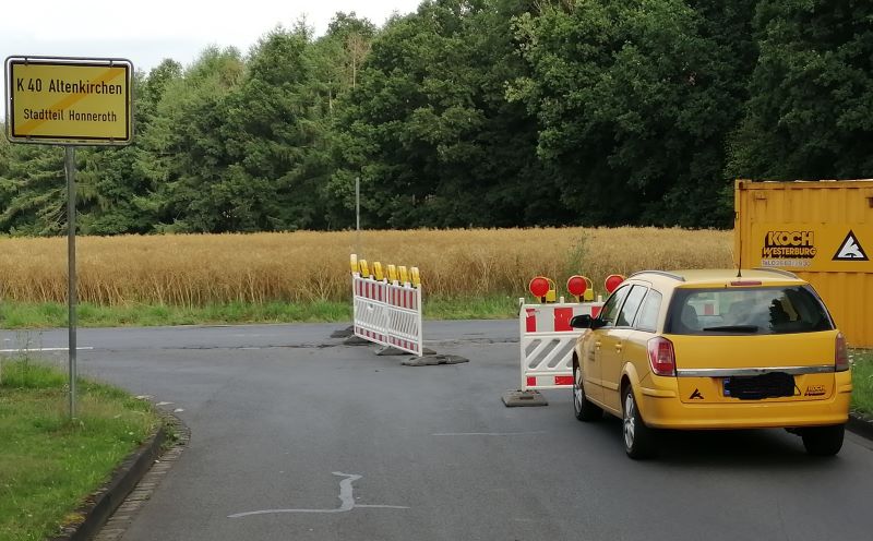 Engstellen wegen Straensanierung teils unbersichtlich 