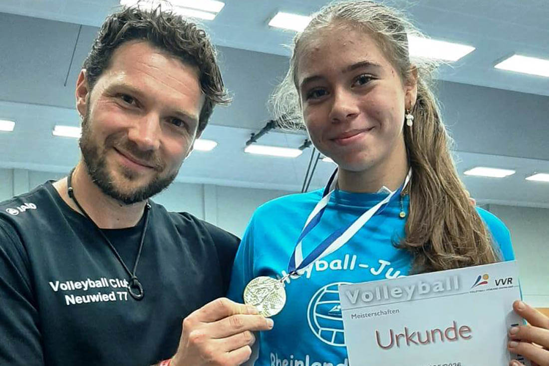 Messner und sein Stellertalent Milla Holspach freuen sich �ber eine Rheinlandmeisterschaft. Foto: O.v.Kielpinski
