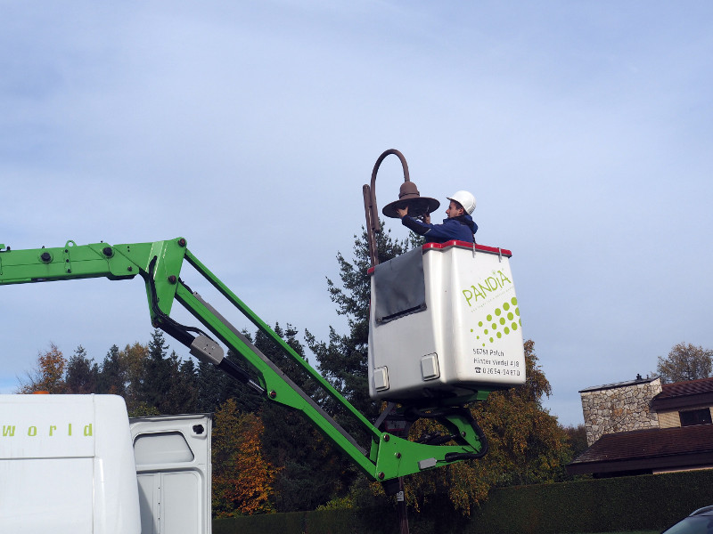 Im Stadtteil Stromberg ist die Umrstung der Straenbeleuchtung auf LED-Technik schon in vollem Gange. Stadt Bendorf
