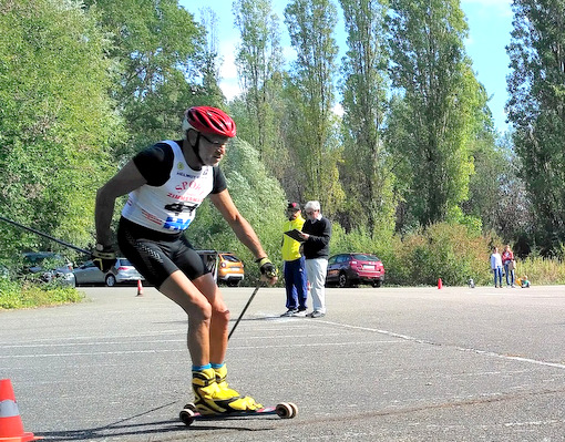 Bernd Benner war der lteste Teilnehmer beim Wilfried-Khn-Rollskilauf in Speyer. (Foto: Verein)