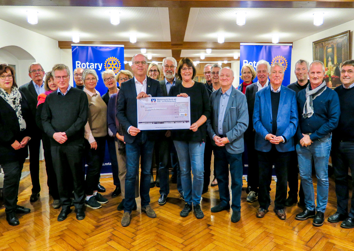 Unterstützung für das Hospiz Kloster Bruche: Rotary Club Westerwald spendet 15.000 Euro
