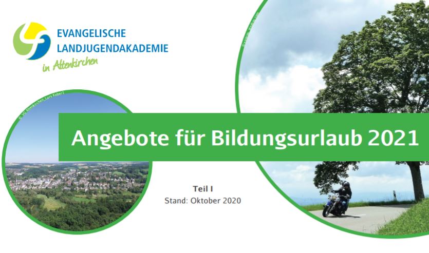 Bildungsurlaubsangebote 2021 der Ev. Landjugendakademie