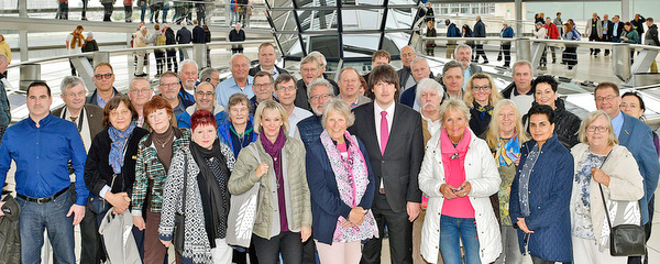 40 politisch interessierte Teilnehmer aus Rheinland-Pfalz erfreuten sich eines ausgewhlten und umfangreichen Programms in Berlin. (Foto: privat)