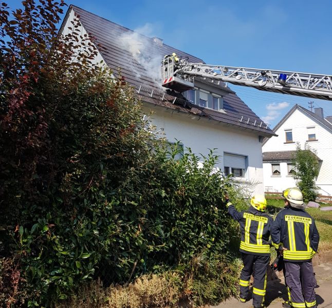 Dachstuhlbrand in Hachenburg