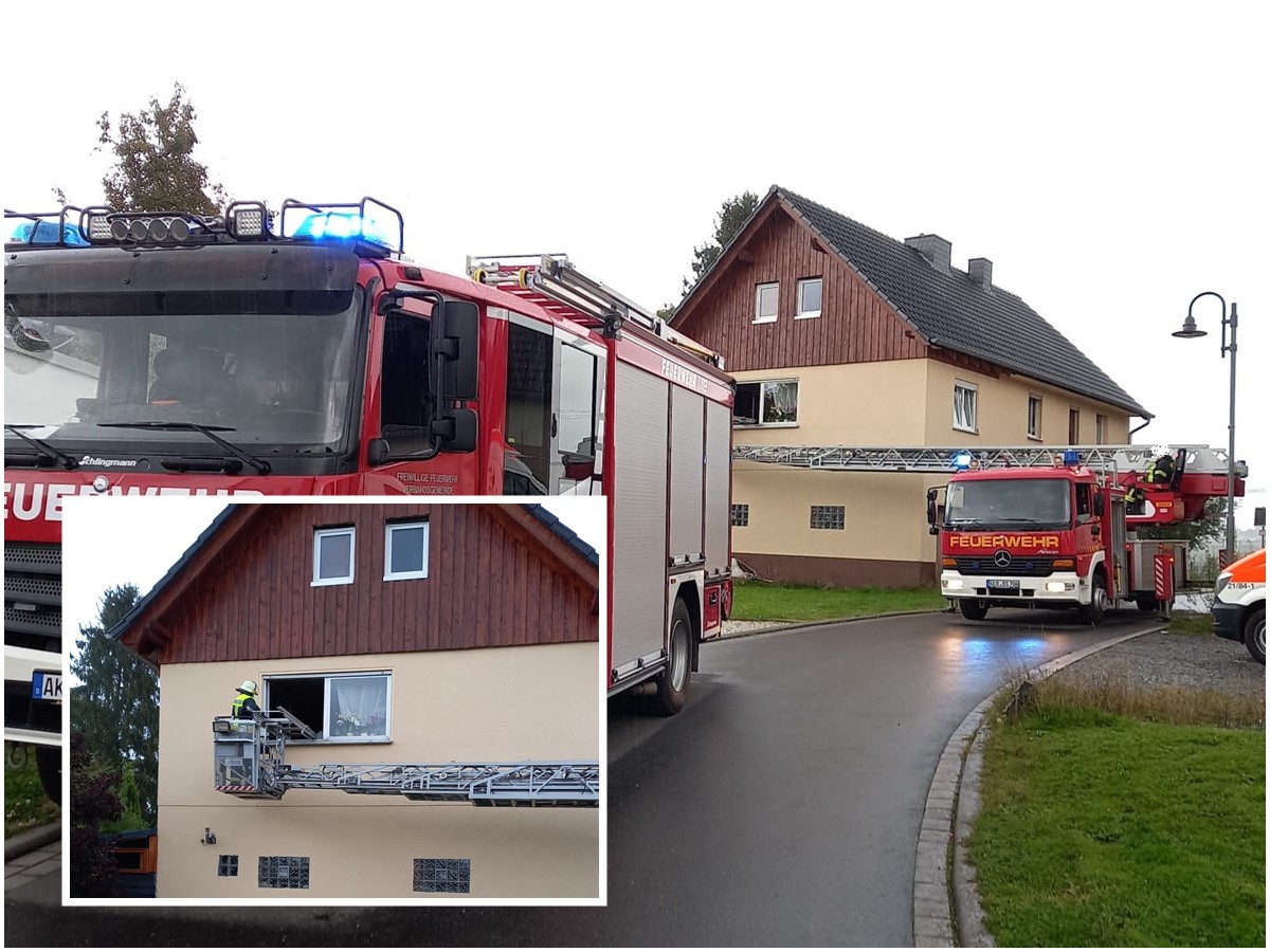 Die Drehleiter wird in Stellung gebracht und die Patientenrettung vorbereitet. (Fotos: Feuerwehr Hamm)