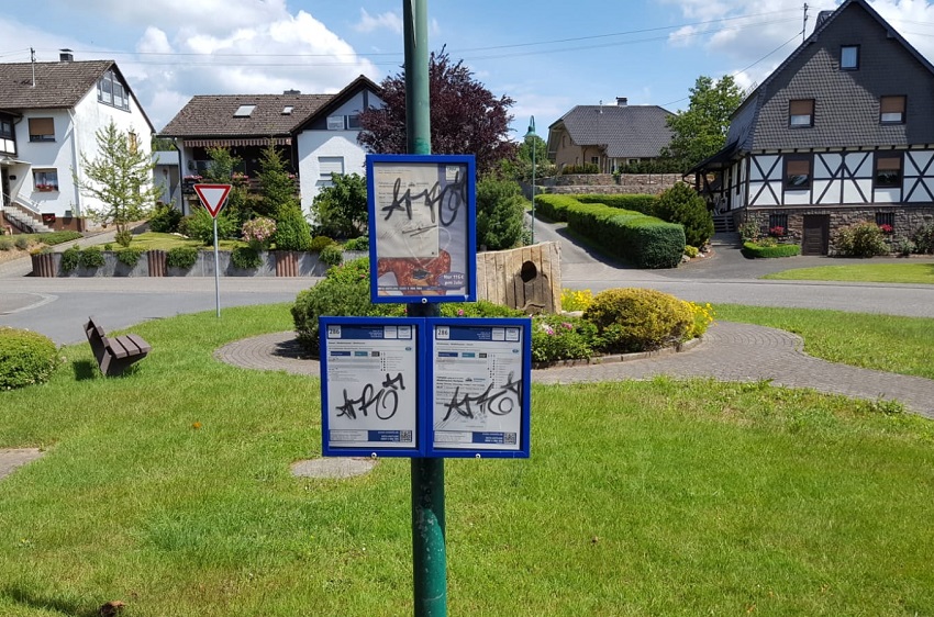 Vandalismus rund um den Brunnenplatz in Niederhausen