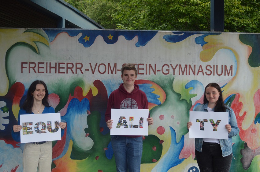 v.l.: Adelina Nazarenus, Colin Haubrich, Jolina Schneider (Foto: SV Freiherr-vom-Stein-Gymnasium)