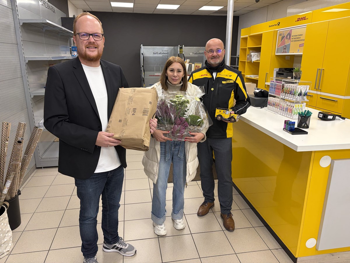 Im Gesch�ft von Juliana Kuptschik befindet sich die neue Postfiliale (Foto: DHL)