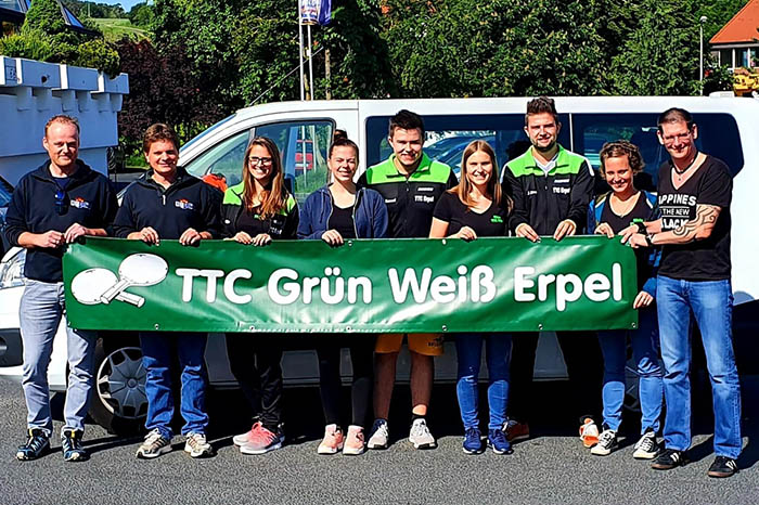 
Spieler und Fans des TTC Grn-Wei Erpel. Foto: Verein