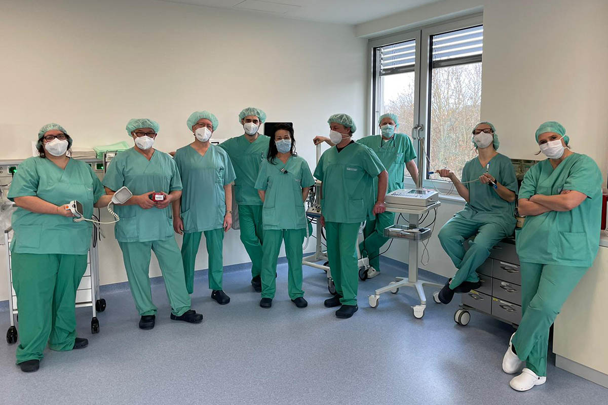 Das Ansthesie-Team um Chefarzt Dr. Armin Rieger arbeitet schon mit dem neuen Aufwachraum. Foto: DRK Krankenhaus Neuwied