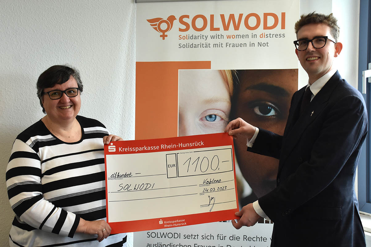 Zum 30. Geburtstag eine Spende vom Geburtstagskind fr SOLWODI