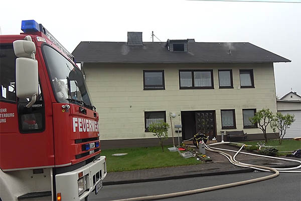 Dachstuhlbrand in Halbs