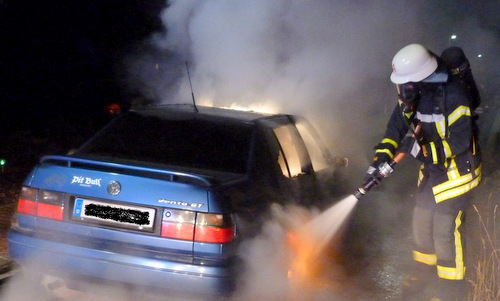 Das Feuer ist unter Kontrolle. (Foto: Alexander Mller)