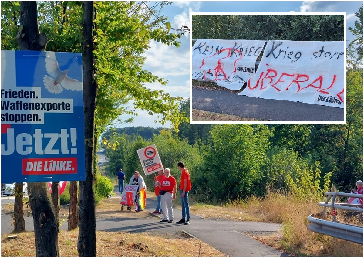 Mahnwache in Mogendorf. (Foto:  Die Linke, Ortsverband Unterwesterwald)