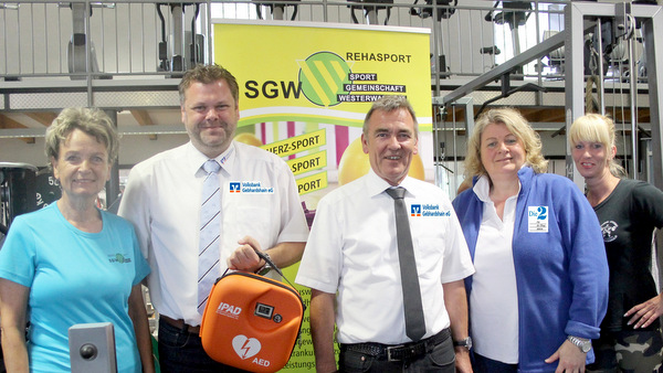 Im Fitnessstudio der SG Westerwald in Gebhardshain gibt es jetzt einen vollautomatischen Defibrillator (AED). (Foto: SG Westerwald)