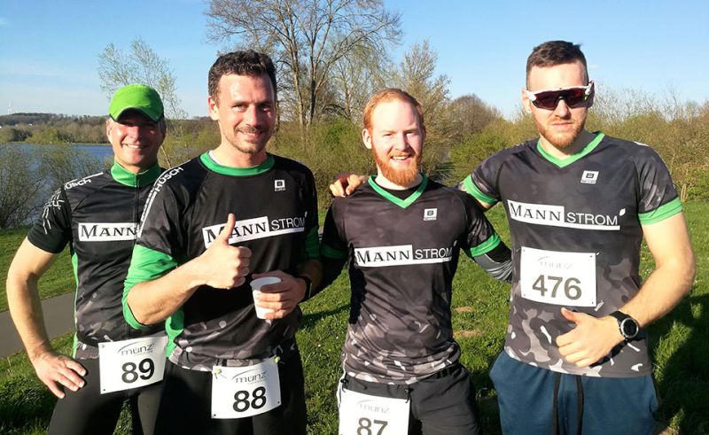 Die MANNschaft beim Teamlauf am Wiesensee