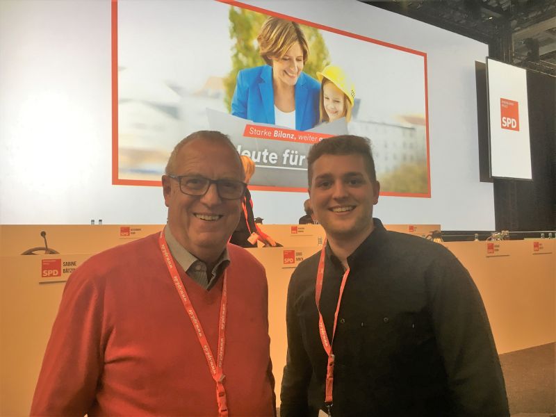 Fredi Winter (links) und Martin Diedenhofen auf dem Landesparteitag. Foto: privat