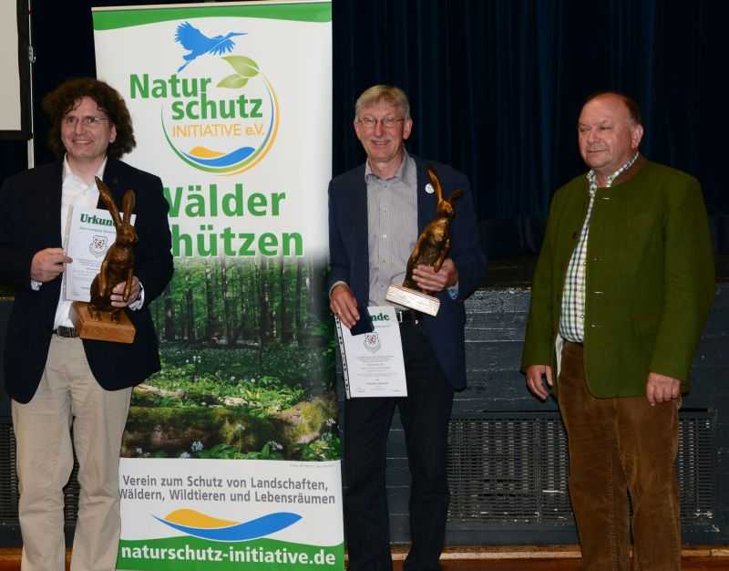 v.l.n.r.: Dr. Thomas Stiller (2. Preistrger), Harry Neumann, Helmut Nickel. Foto: Naturschutzinitiative e.V.
