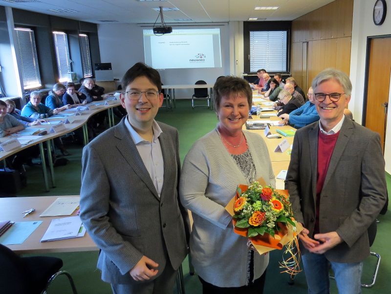 Einfhrung von Regina Berger durch Brgermeister Michael Mang (links) und Amtsleiter Wolfgang Hartmann (rechts). Foto: privat