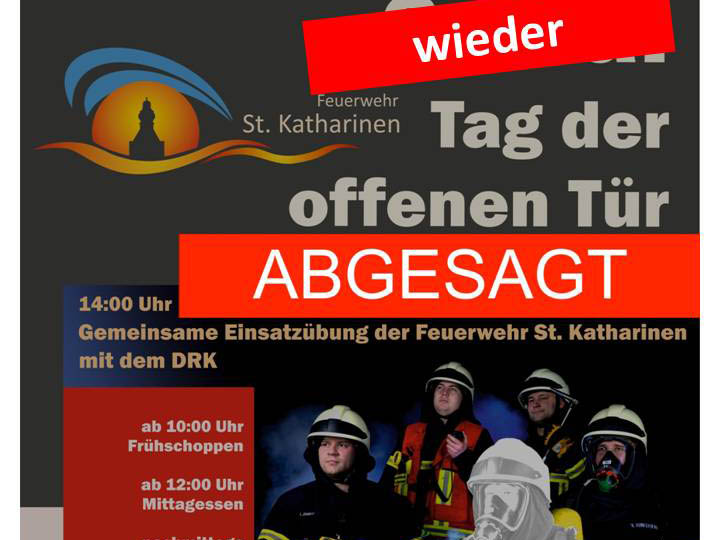 Tag der offenen Tr Feuerwehr St. Katharinen erneut abgesagt