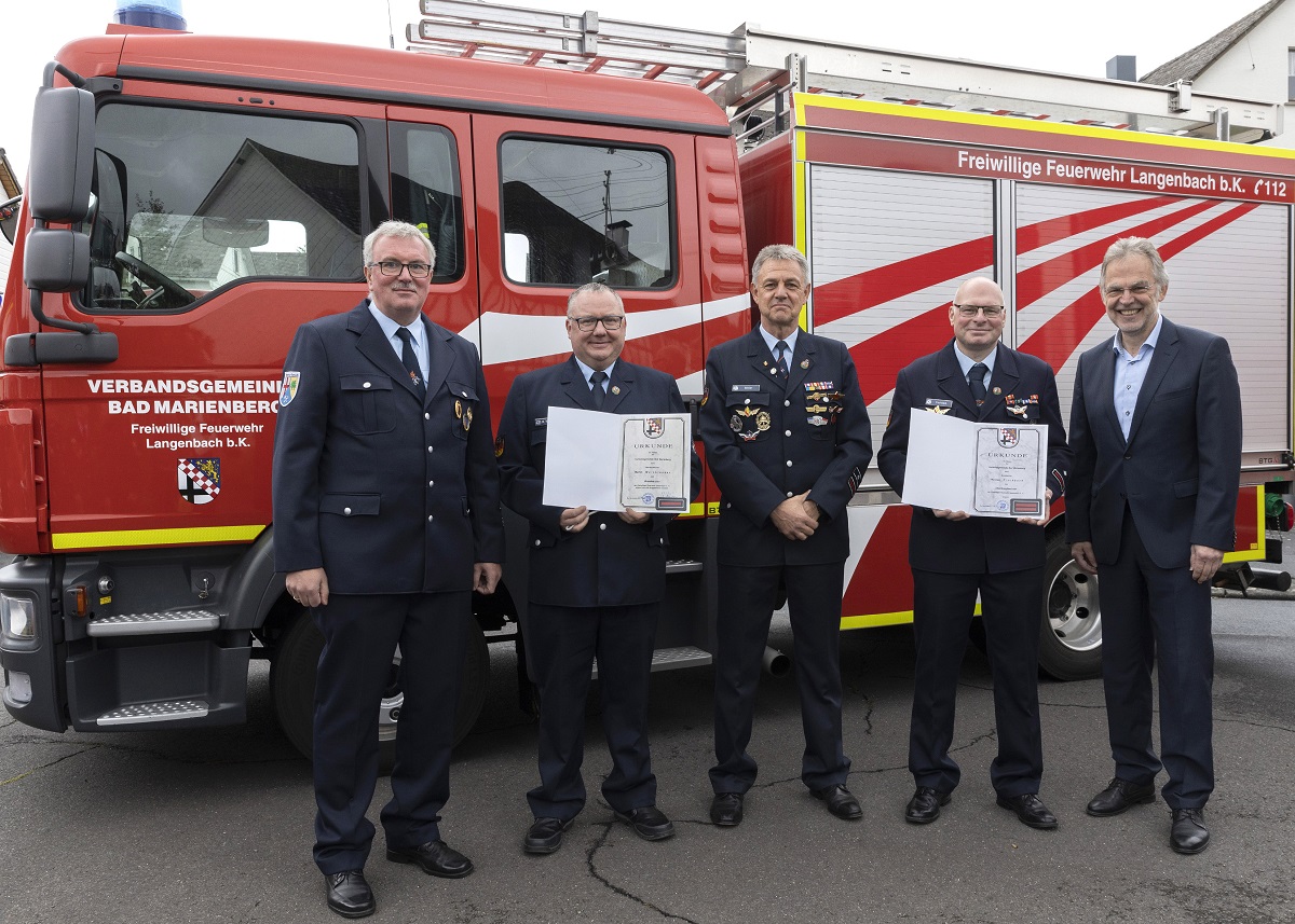 Ehrungen von Feuerwehren der VG Bad Marienberg