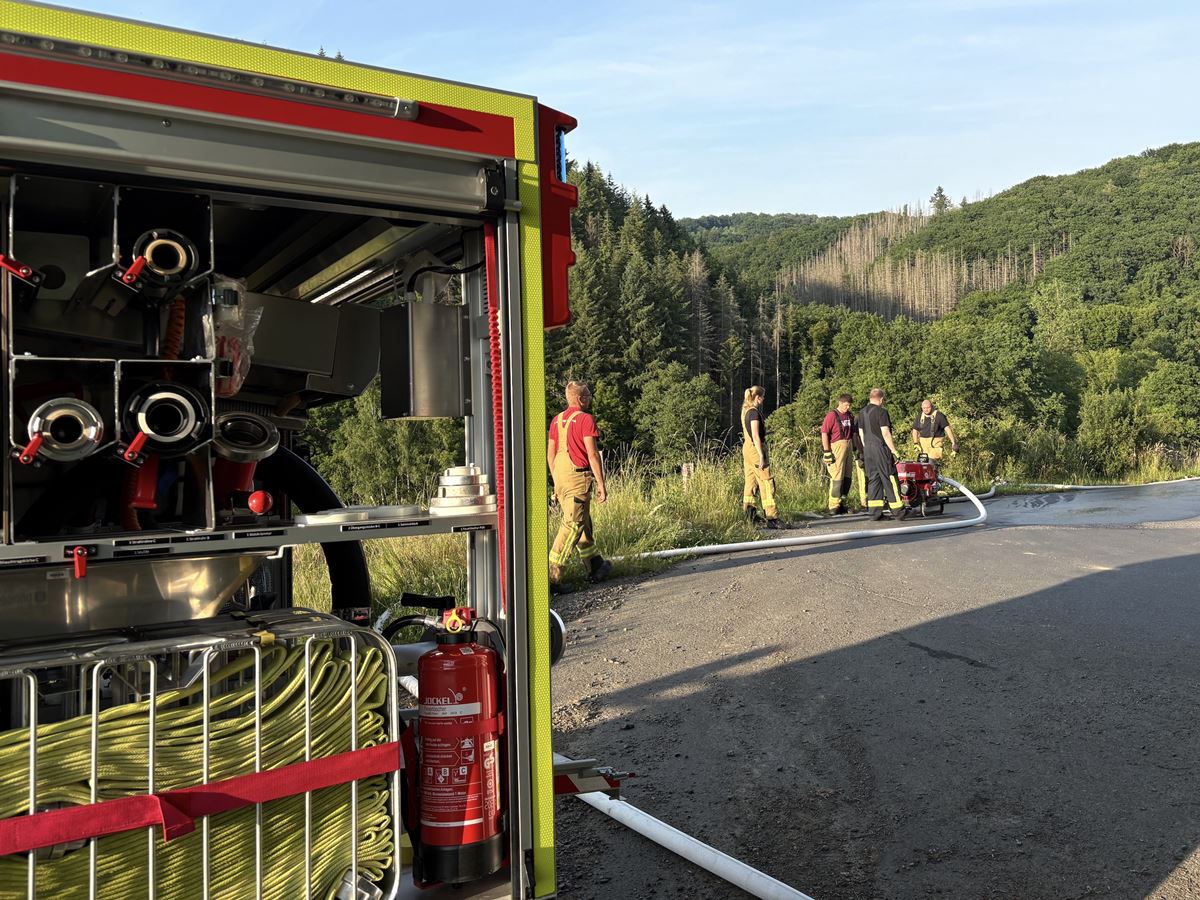 FW VG Asbach: Auf Waldbrnde vorbereitet: Einheiten ben gemeinsam