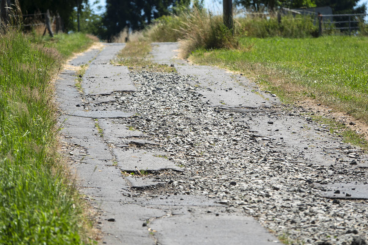 Der Fahrradweg ist nur noch sehr schlecht zu befahren. Foto: Wolfgang Tischler