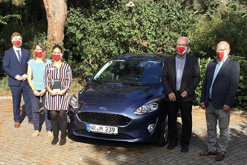 Von links nach rechts: E. Teynil (Pressesprecher) B. Brengelmann Kinderrztin; A. Motz (Case-Managerin); D. Ullrich (Frderverein, Beisitzer); R. Schfer (Frderverein, Vorsitzender). Foto: Johanniter