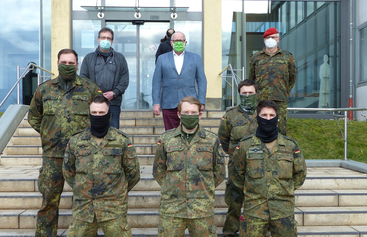 Das Kreisgesundheitsamt Altenkirchen wird jetzt durch Soldaten des Artillerielehrbataillons 345 aus Idar-Oberstein untersttzt. (Foto: Kreisverwaltung)  