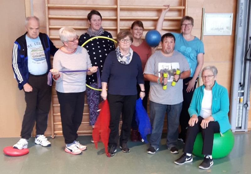 Beim Reha-Sport in den Westerwald Werksttten kommen alle zusammen. Foto: Privat