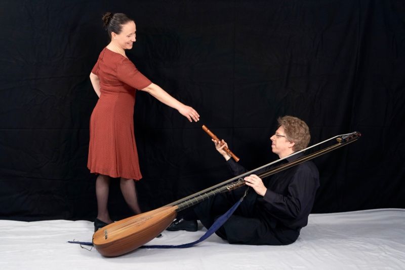 Das Duo LaVigna spielt Musik des Barock auf historischen Instrumenten. Fotos: Christian Stahl