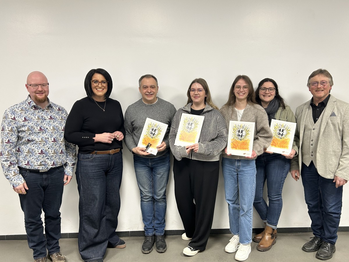 Darian Asbach, Alexandra Reifenrath, Thorsten Haupt, Lea Zimmermann, Marie Wickler, Victoria Ortheil und Christoph Becker (Fotos: Luisa Fischer)