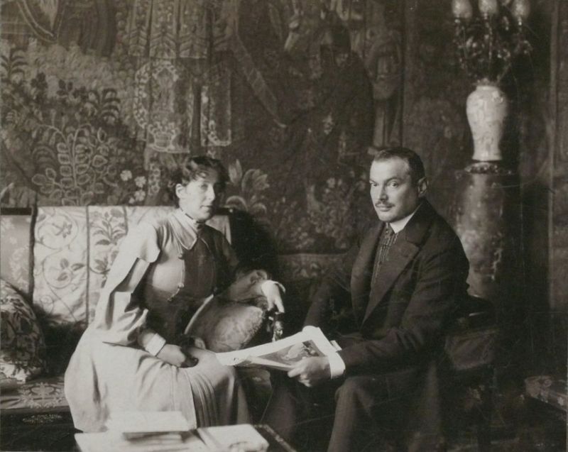 Franz und Mary Stuck im Boudoir ihrer Villa, Mnchen 1904 (Nachlass Franz von Stuck). Fotos: Mittelrhein-Museum