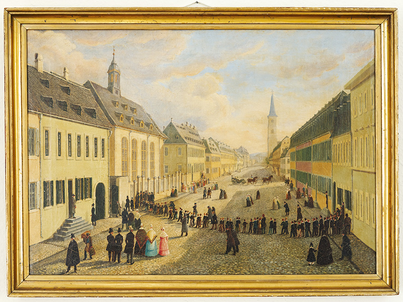 Christoph Wilhelm Carl Steffens, Friedrichstrae in Neuwied, um 1830, l, Ev. Brdergemeine Neuwied, Fotos: Wolfgang Thillmann