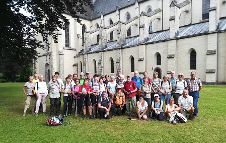 Geschafft! Nach 56 Kilometer am Kloster Marienstatt angekommen. (Foto: privat)