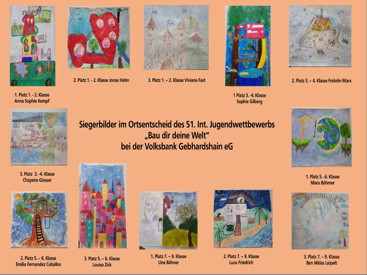 Die Siegerbilder. (Collage: Volksbank Gebhardshain)
