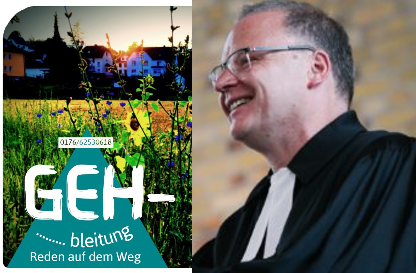 Pfarrer Marcus Tesch bietet Seelsorge im "GEH-Sprch" an. Fotos: Evangelische Kirchengemeinde Wissen