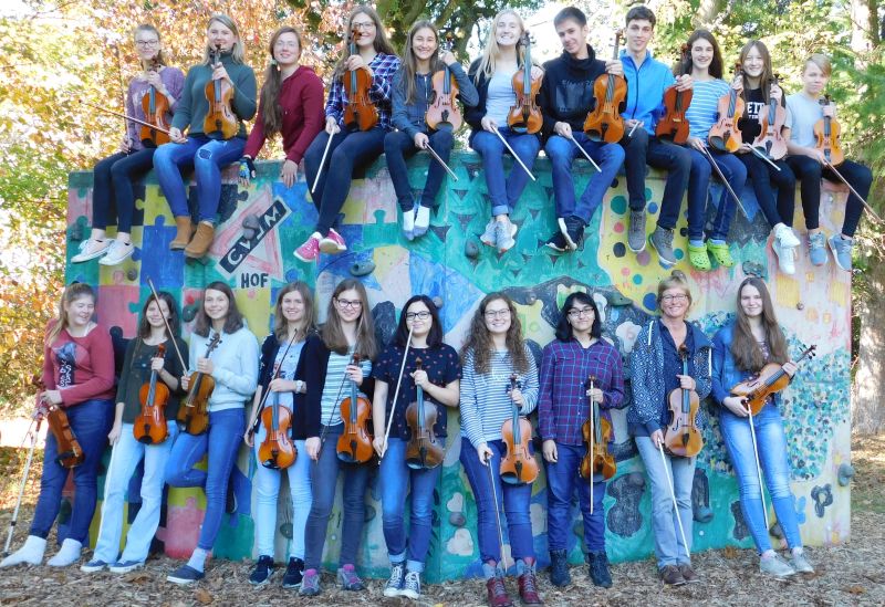 Geigenklasse in der Musikfreizeit 2018. Foto: privat